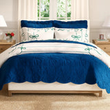 Elegant & Classic Aubree Bow Embroidery Duvet Set - The Linen House