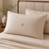 Elegant Cream Tree Embroidered bedding Set - The Linen House