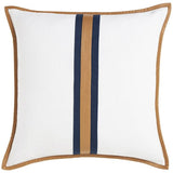 Elegant Leather Accent Cushion Cover - The Linen House