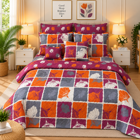Elegant Living Printed Bedspread – 7 Piece Set - The Linen House