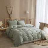 Elegant Lotus Leaf Duvet Cover – Soft, Stylish, and Breathable - The Linen House