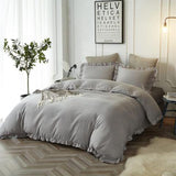 Elegant Lotus Leaf Duvet Cover – Soft, Stylish, and Breathable - The Linen House