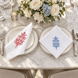 Elegant Monogram Dining Napkin Set - The Linen House