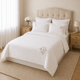 Elegant Pastel Flower Embroidery Bedding Set