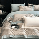Elegant Pastoral Toile Printed Duvet Set - Western Style Printed Bedding - The Linen House