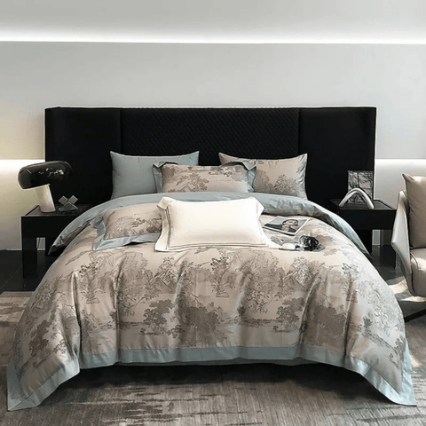 Elegant Pastoral Toile Printed Duvet Set- Western Style Printed Bedding