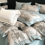 Elegant Pastoral Toile Printed Duvet Set - Western Style Printed Bedding - The Linen House