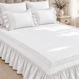 Elegant Triple Border Ruffled Duvet Set - The Linen House