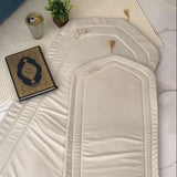 Elegant Velvet Prayer Mat Set with Personalized Embroidery - The Linen House