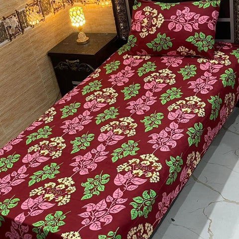 Elegant Warm Tone Print Bedsheet – Single Size (Pack of 2) - The Linen House