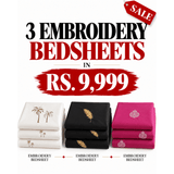 Embroidered Bedsheet Bundle - The Linen House
