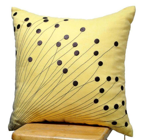 Embroidered Cushion Cover - The Linen House