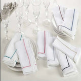 Embroidery With Baratta Stitch Napkins (Pack of 6) - The Linen House