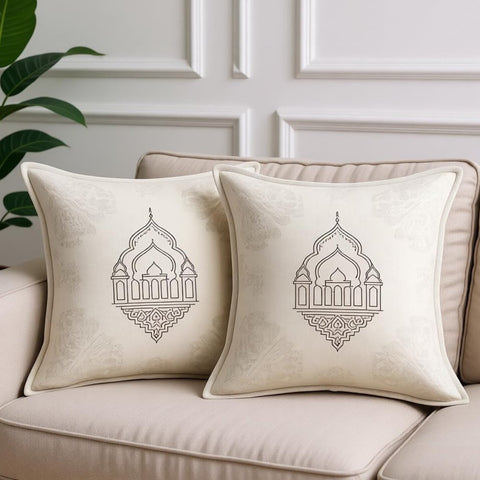 Ethnic Arch Pattern Cushion Covers – Set of 2 - The Linen House