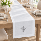 Classic Embroidered Cotton Table Runner