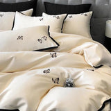 Luxury Butterfly Embroidery Duvet Set - The Linen House