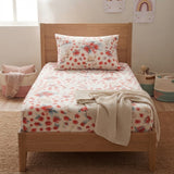 Floral Bunny Print Kids Bedsheet