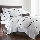 White with Black Stripe Duvet Set