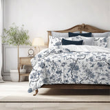 Fine Linens Tree Top Sky Printed Bedding Duvet Set - The Linen House