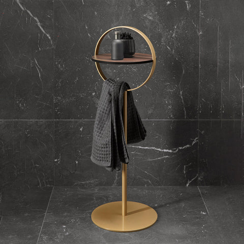 Floor Stand with Shelf and Towel Rack - The Linen House