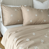 Floral Embroidery Bed Set – Elegant Flower Design - The Linen House