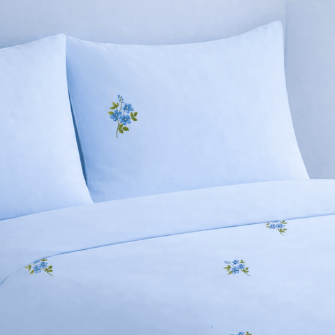 Floral Pattern Embroidered Bedding - The Linen House