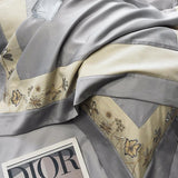 Flowers Butterfly Dragonfly Embroidery Duvet Set - The Linen House