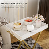 Folding Tables with Removable Serving Tray - The Linen House