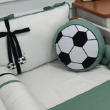 Foot Ball Print Baby Cot Set - The Linen House