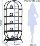 Freestanding Bookcase with Metal Frame In Black - The Linen House