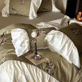 French - style Rose Digital Print Duvet Set - The Linen House