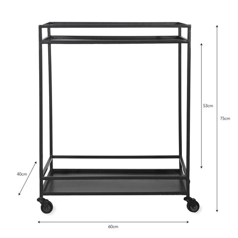 Serving Trolley Metal Bar Cart