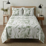 Geometric Sage Print Bedsheet – King Size - The Linen House