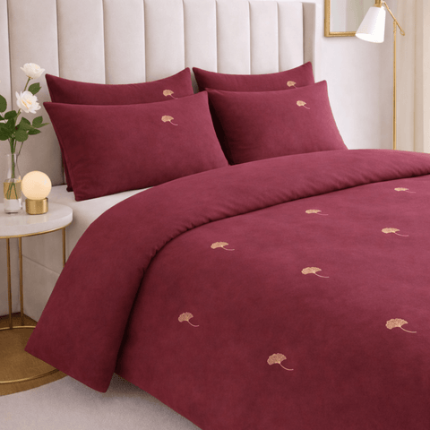 Gingko Embroidered Bedding Set - The Linen House