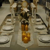 Gold Accents & Gentle Light Table Placemat Set - The Linen House