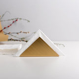 Gold Napkin Holder - The Linen House