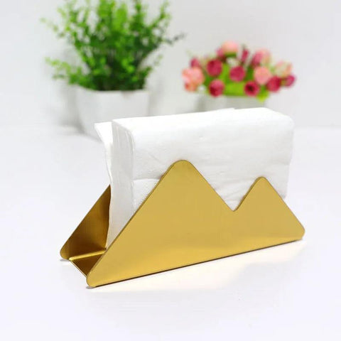 Gold Napkin Holder Metal - The Linen House