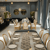 Gold - Threaded Elegance Table Placemat Set - The Linen House