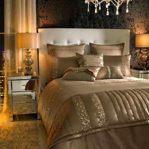 Golden Bridal Bedding Duvet Set with Filling - The Linen House