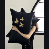 Golden Butterfly Embroidered Bedding Set - The Linen House