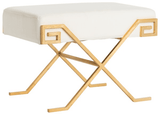 golden key bench stool - The Linen House