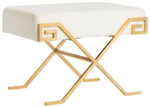 golden key bench stool - The Linen House