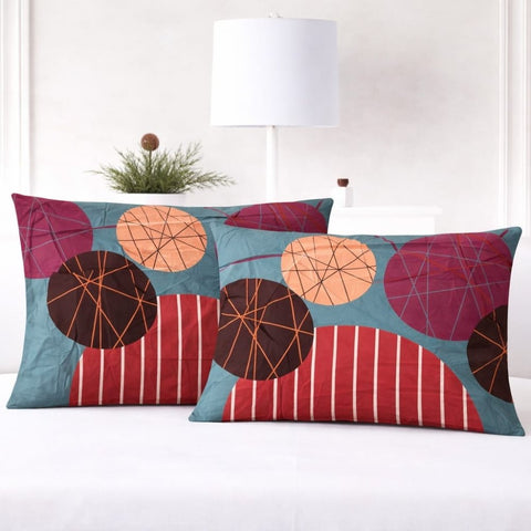 Graphic Shapes Decorative Pillow Cover (Pack of 2) - The Linen House