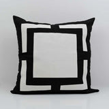 Greek Fret Cotton Cushion Cover - The Linen House