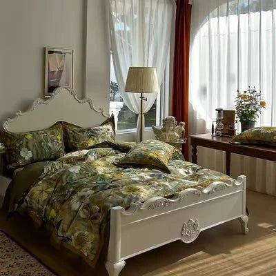 Green Cedar Printed Bedding Duvet Set – Luxury Comfort & Style - The Linen House