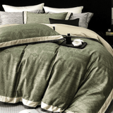 Green Digital Printed Duvet Set - The Linen House