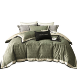 Green Digital Printed Duvet Set - The Linen House