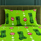 Green Pixel Creeper Kids Bedsheet - The Linen House
