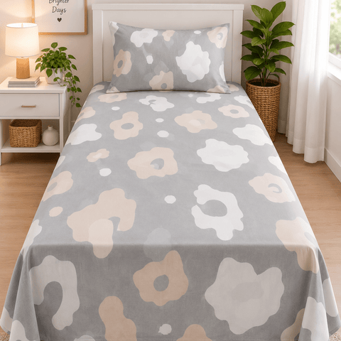 Grey Abstract Kids Bedsheet - The Linen House