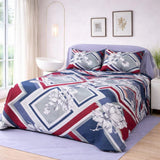 Grey & Beige Checkered Bedsheet Set (3pcs) - The Linen House